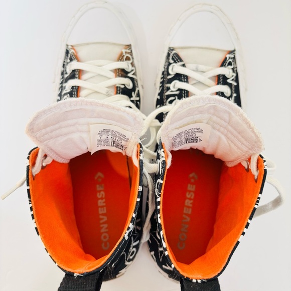 Converse Men's 9 Not a Chuck 70 HI UNT1TL3D Black White Platform Sneakers - Picture 7 of 16